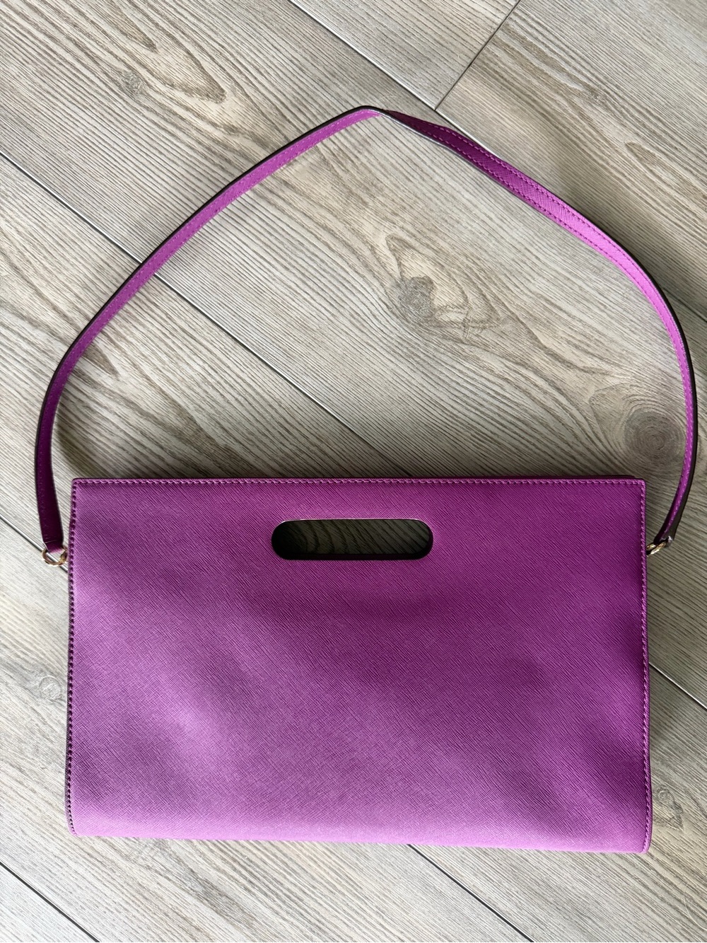 Michael Kors Fuchsia Saffiano Leather Clutch - Picture 5 of 6